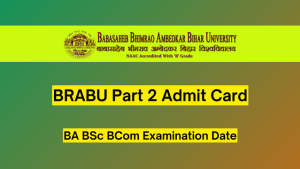 BRABU Part 2 Admit Card 2022-25, BA BSc BCom Examination Date Download Check Exam Date And Time