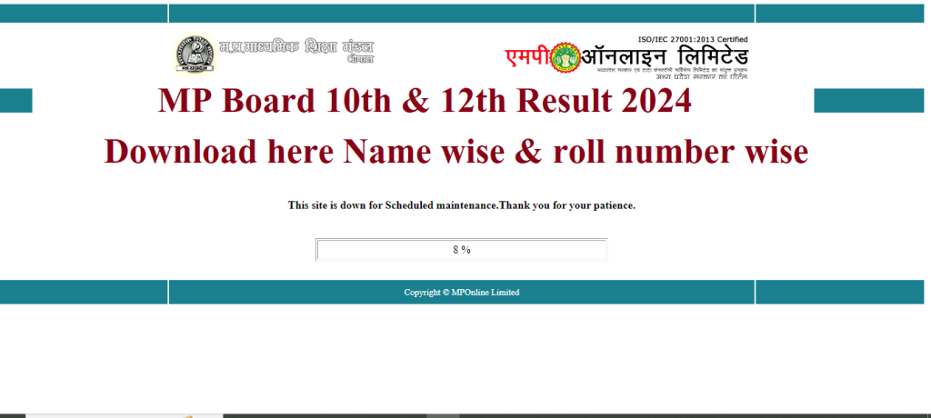 mpresults.nic.in 10th 12th Result Recruitment 2024
