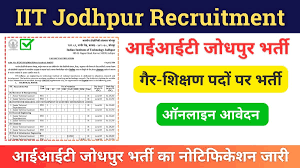 IIT Jodhpur Recruitment 2024 IIT Notification For 100+ Posts Apply Online And Check Salary