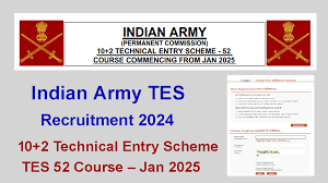 ARMY TES 52 Notification 2024, Army 10+2 TES 52 Entry Apply Online Form